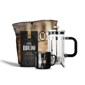 Combo Regalo Premium: Cafetera Francesa + Café de Especialidad + Bolsa Reciclada + Jarro Brujo